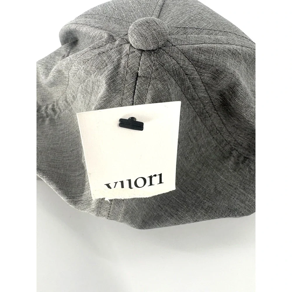 NWT Vuori Magnitude Hat Heather Gray Black V Logo Performance Snapback